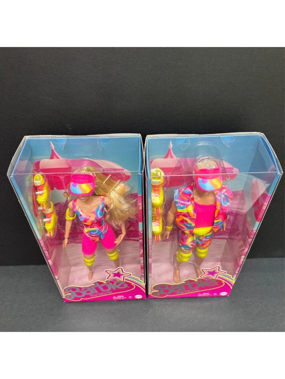 Barbie The Movie Collectible Doll Set Barbie & Ken Neon Inline Skating Outfit